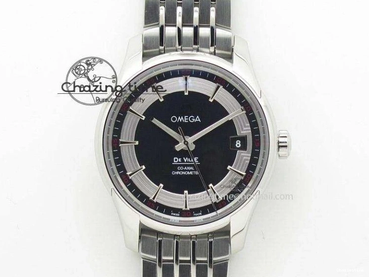 0220 De Ville MK 1:1 Best Edition YG Blue Dial On Black Leather Asian Seagull T1701 (Sec@6) Upgraded 8234